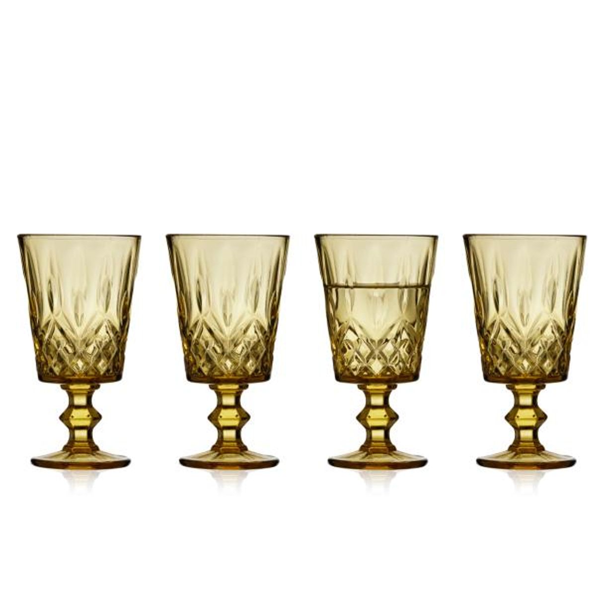 Lyngby Glas - Sorrento Vinglas 29 cl 4 stk. Amber