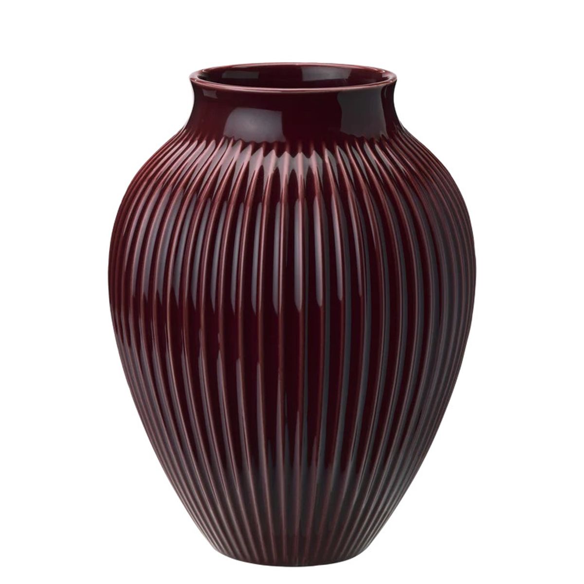 Knabstrup - vase H 27 cm ripple berry