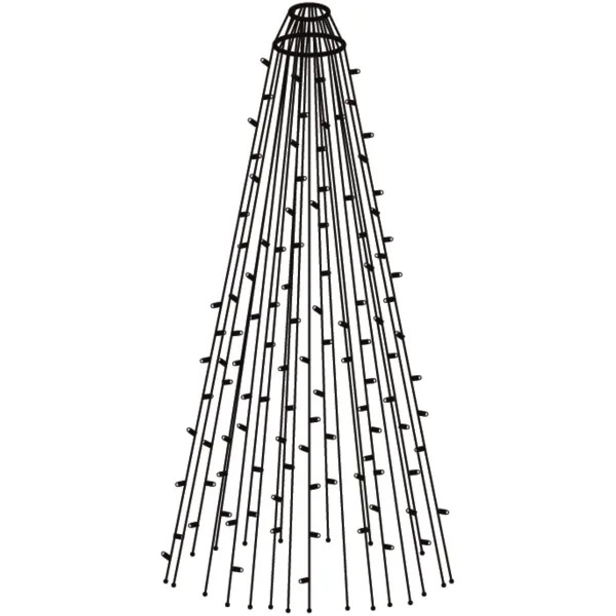 Sirius - Tech-Line LED flagstangskæde, 1518 varmhvide lys, 10,35 m