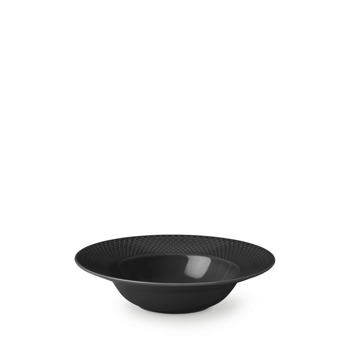 Lyngby Porcelæn - Rhombe Earth Dyb tallerken Ø24.5 cm slate