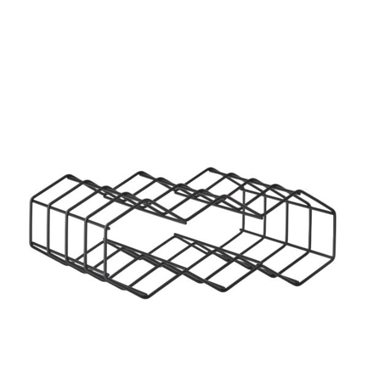 ZONE Denmark - Rocks Vinreol tråd 28,8 x 22,8 x 11,4 cm Sort