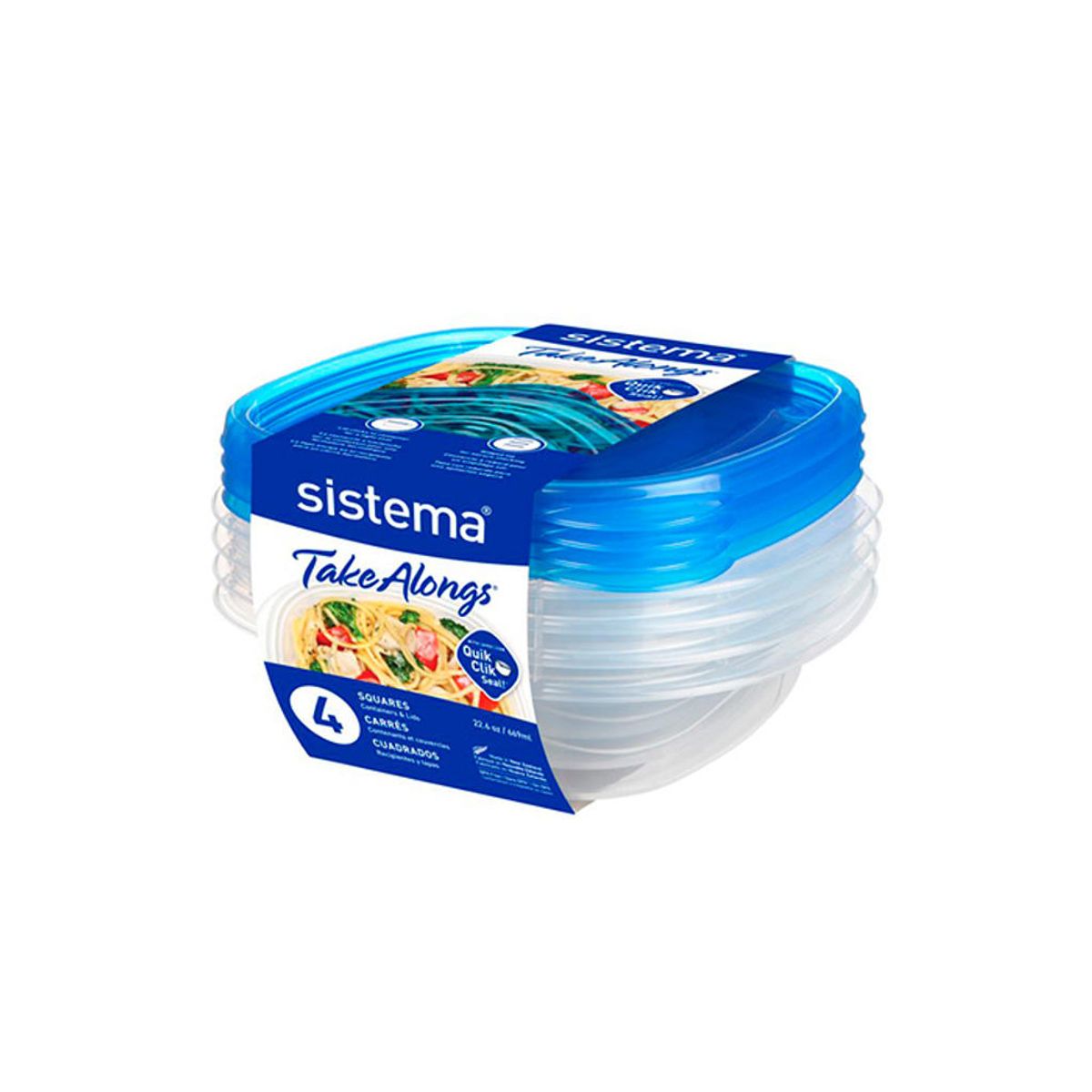 Sistema - Square 4 Pack 669 ml