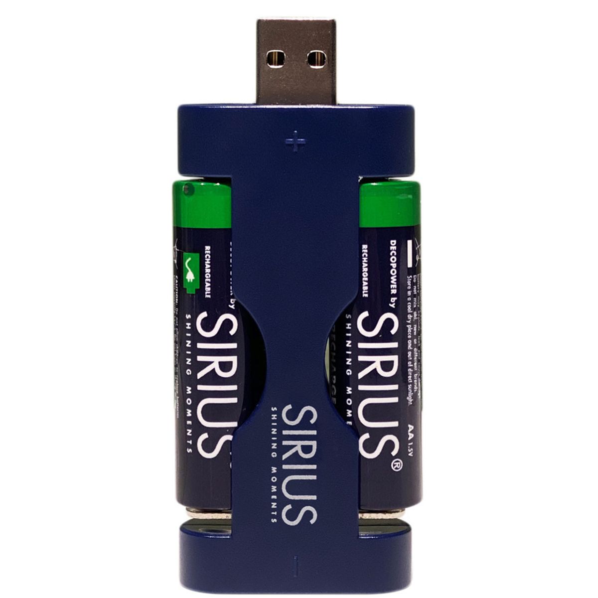 Sirius - USB Charger incl. 4xAA DecoPower genopladelige batterier