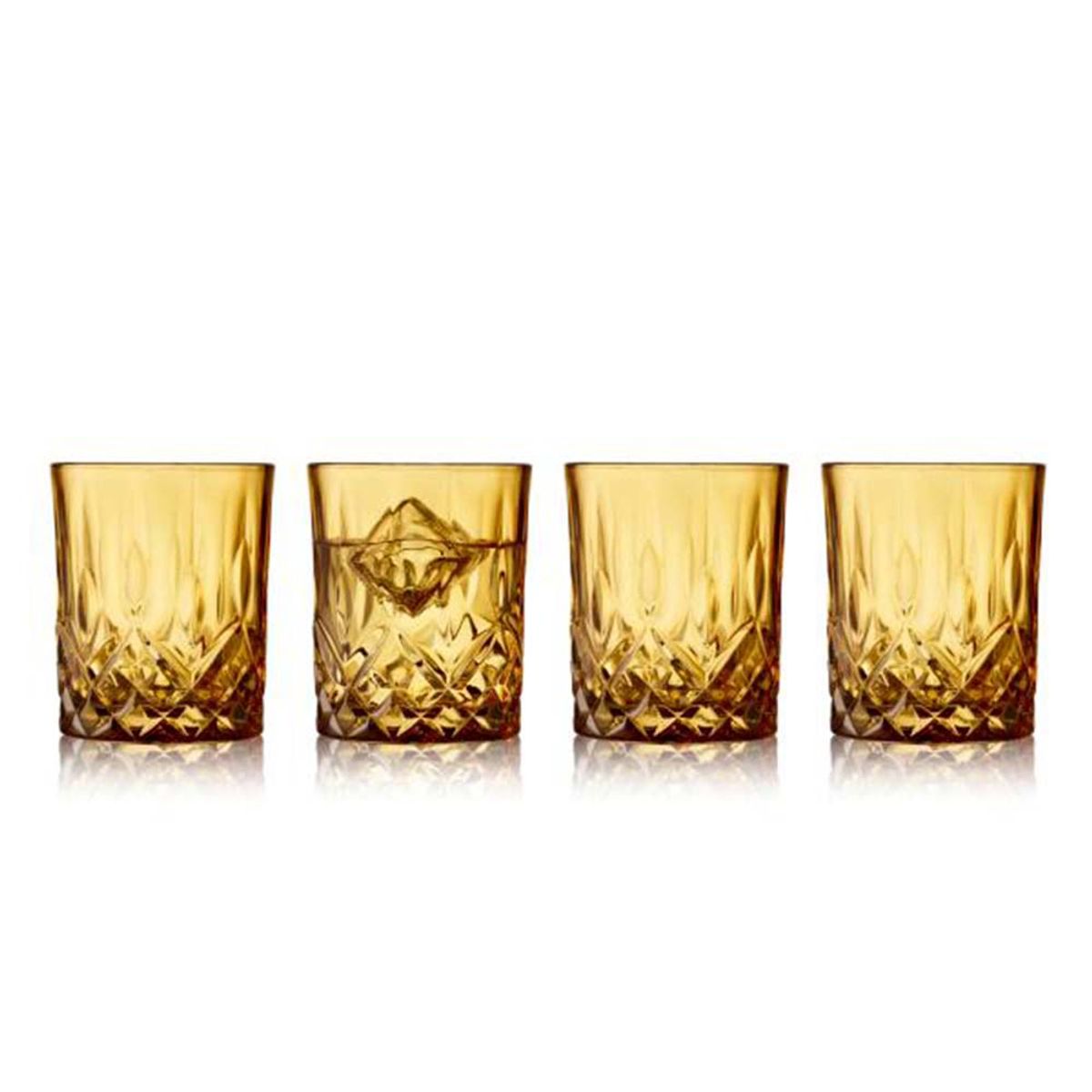 Lyngby Glas - Sorrento Whiskyglas 32 cl 4 stk. Amber