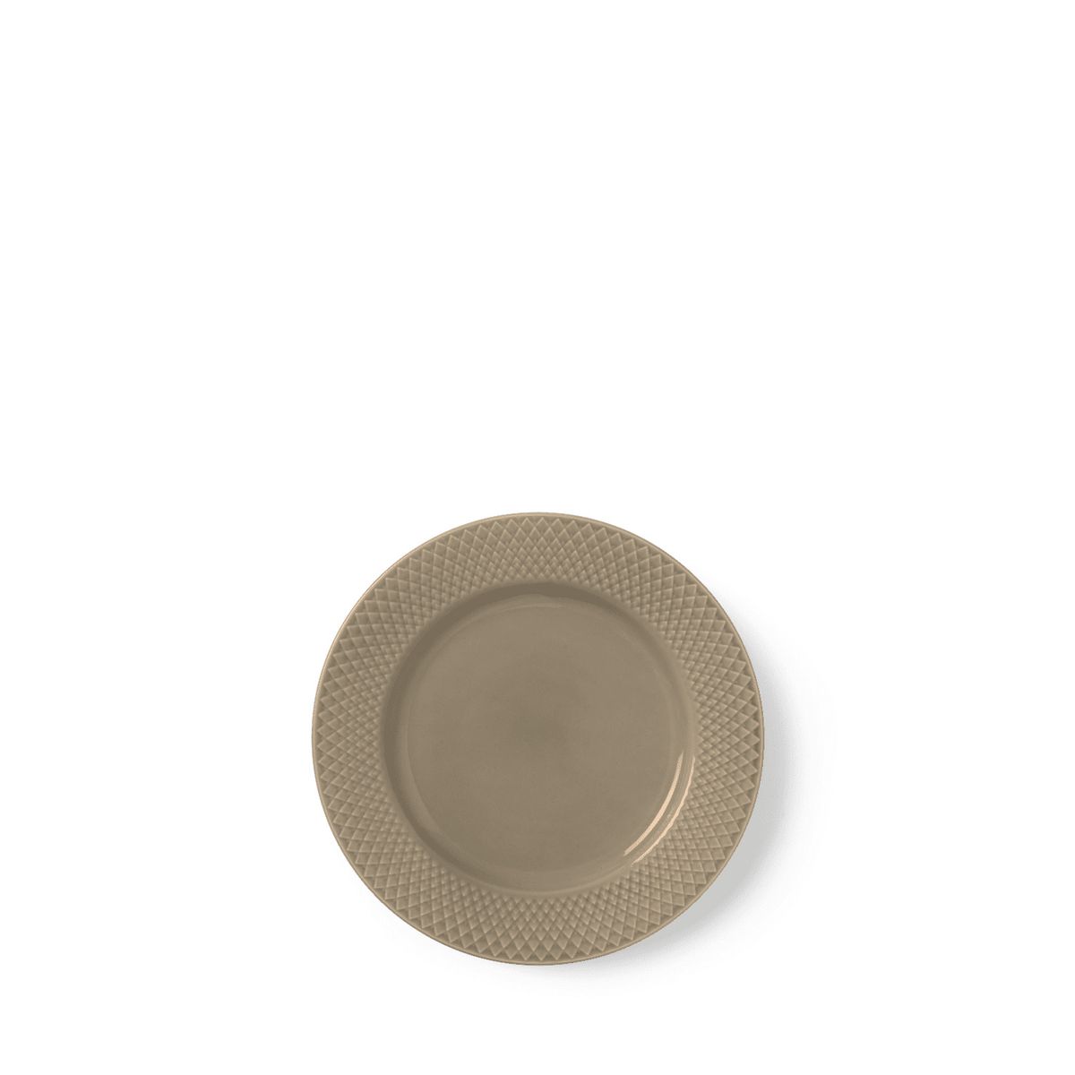 Lyngby Porcelæn - Rhombe Earth Frokosttallerken Ø23 cm clay