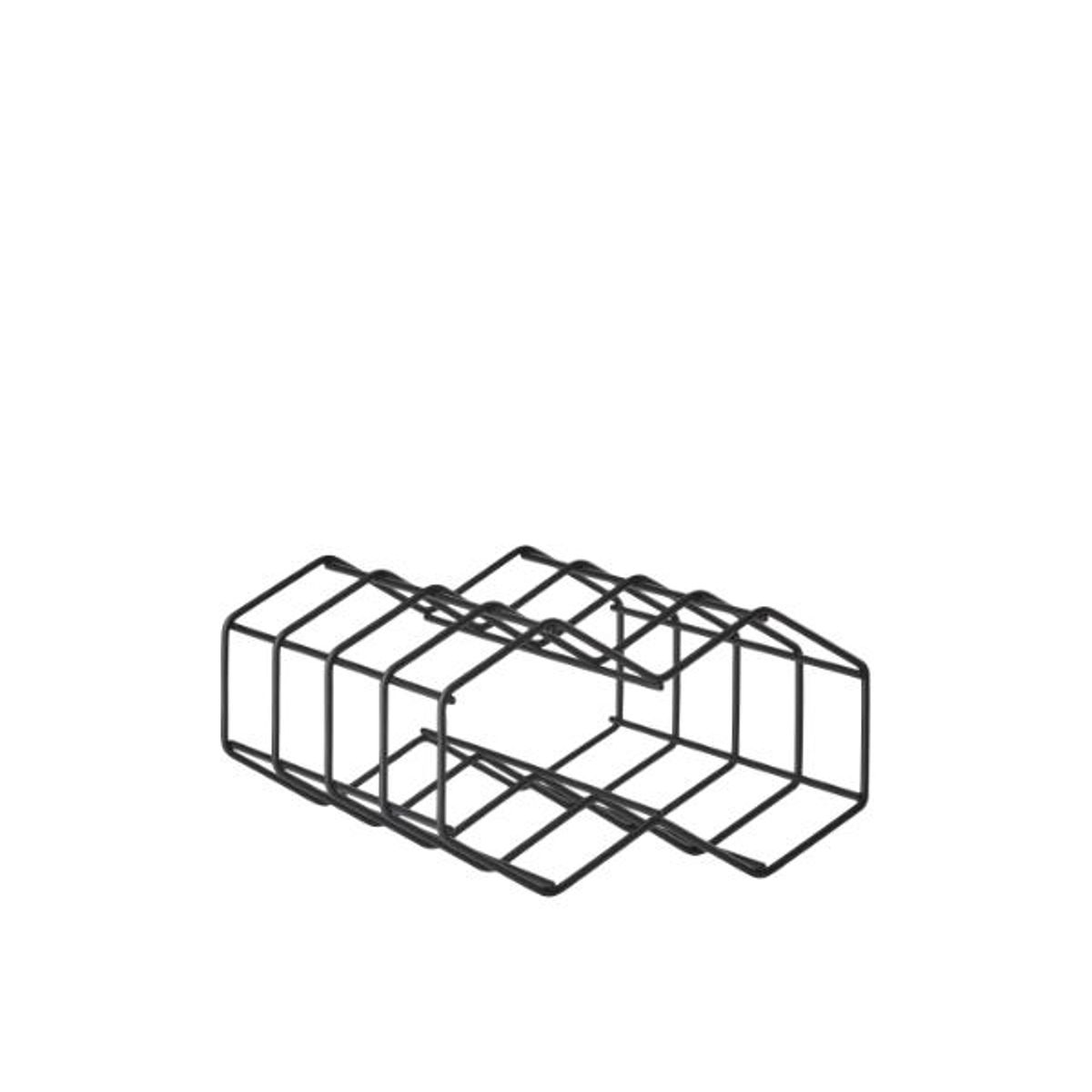 ZONE Denmark - Rocks Vinreol tråd 22,8 x 19,5 x 11,4 cm Sort