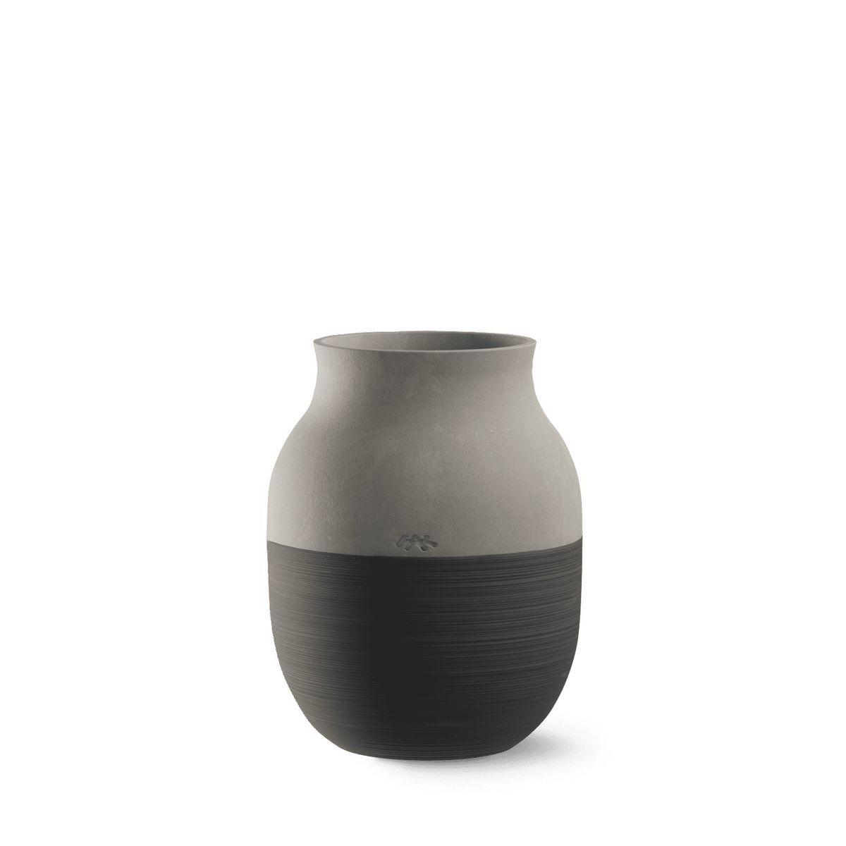 Kähler - Omaggio Circulare Vase H20 cm antracitgrå