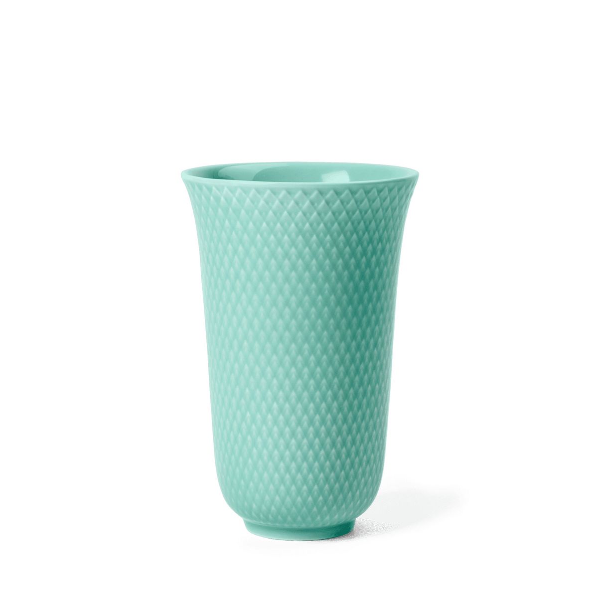 Lyngby Porcelæn - Rhombe Color Vase H15 cm aqua porcelæn