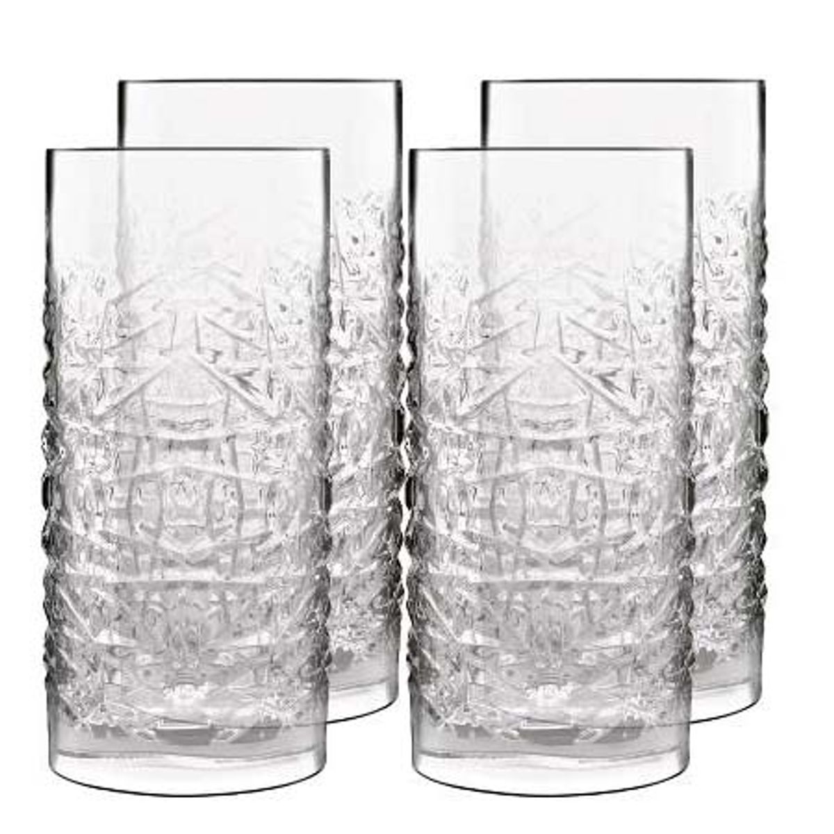 Luigi Bormioli - Mixology textures Ølglas/longdrinkglas 16 cm 48 cl 4 stk. Klar