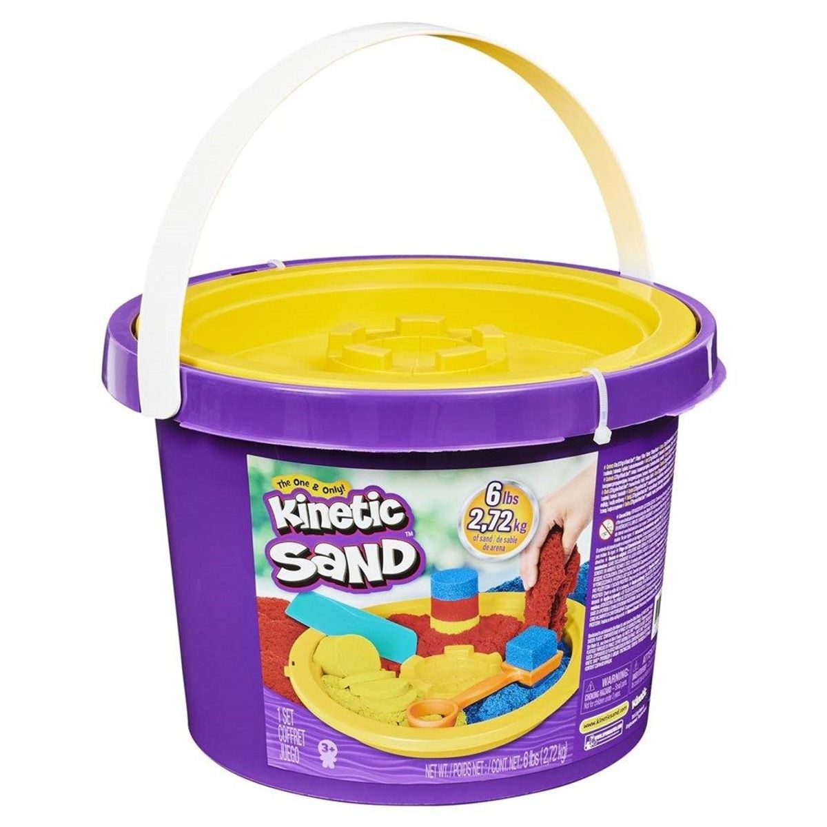 Kinetic Sand® 2,7 kg x 3 farver i spand inkl. værktøj