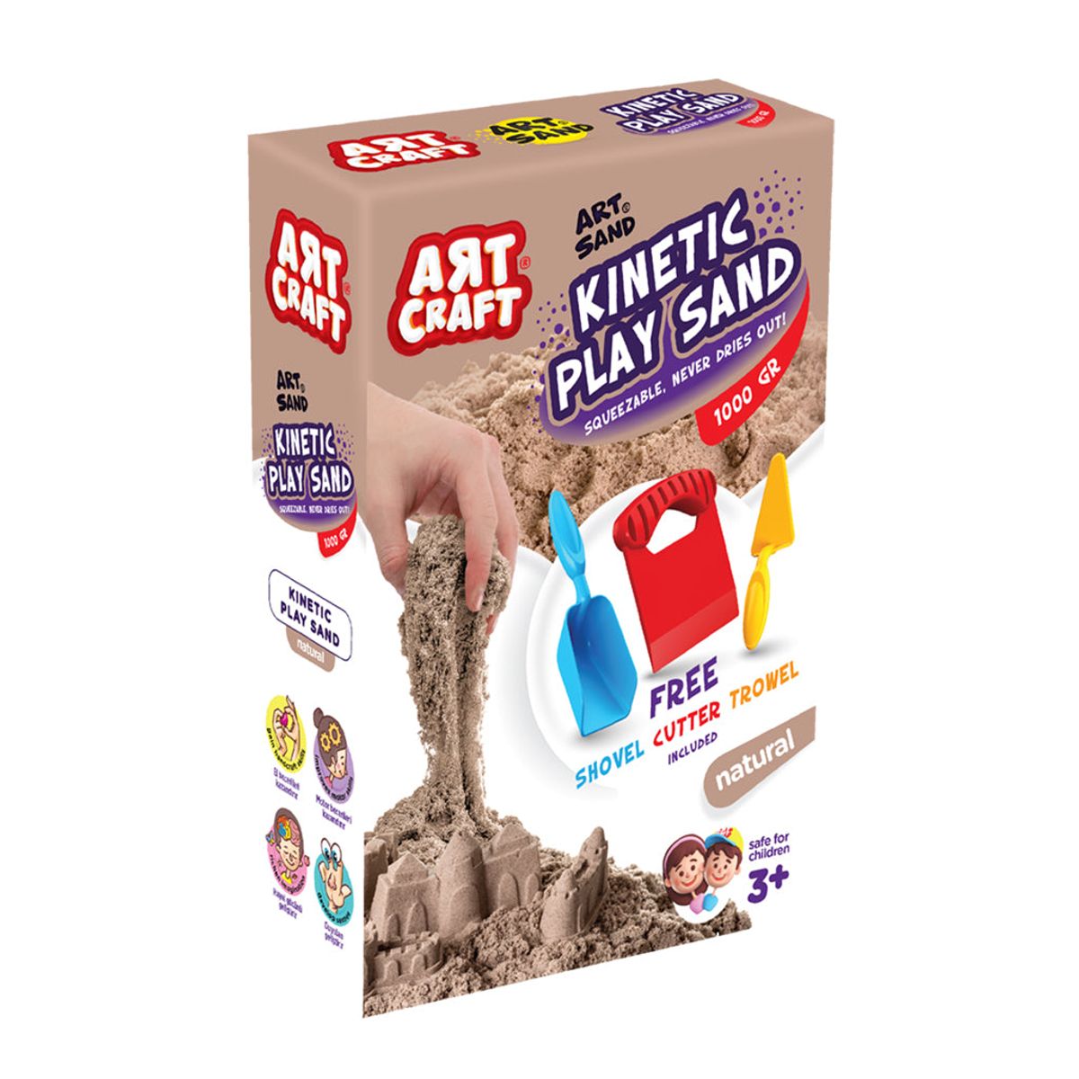 Kinetisk sand, 1kg - Beige