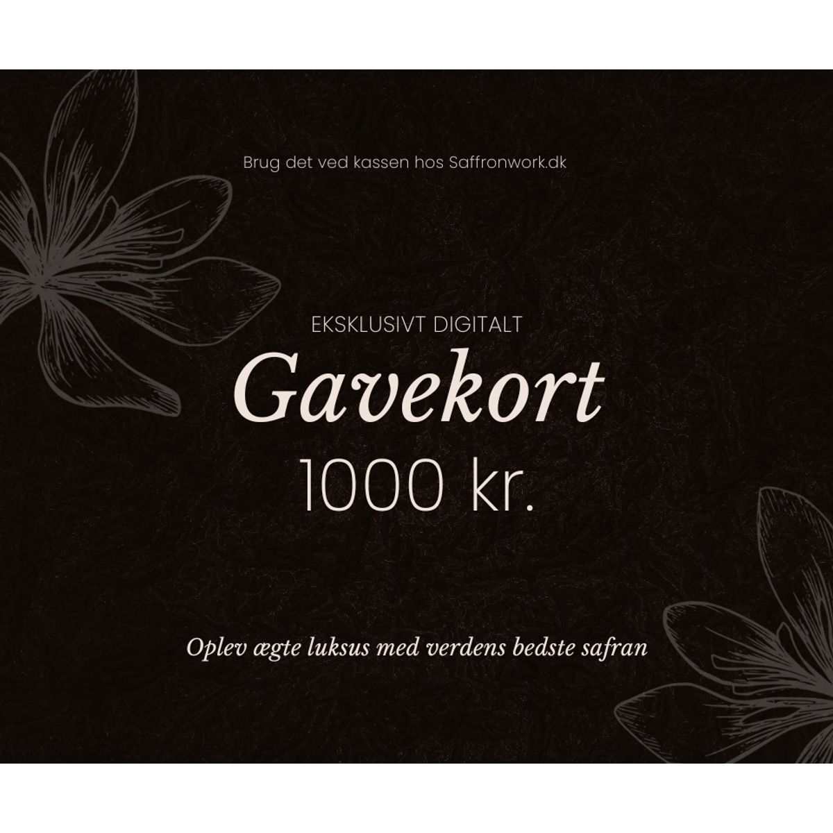 Eksklusivt Digitalt Gavekort - Værdi 1.000 kr.