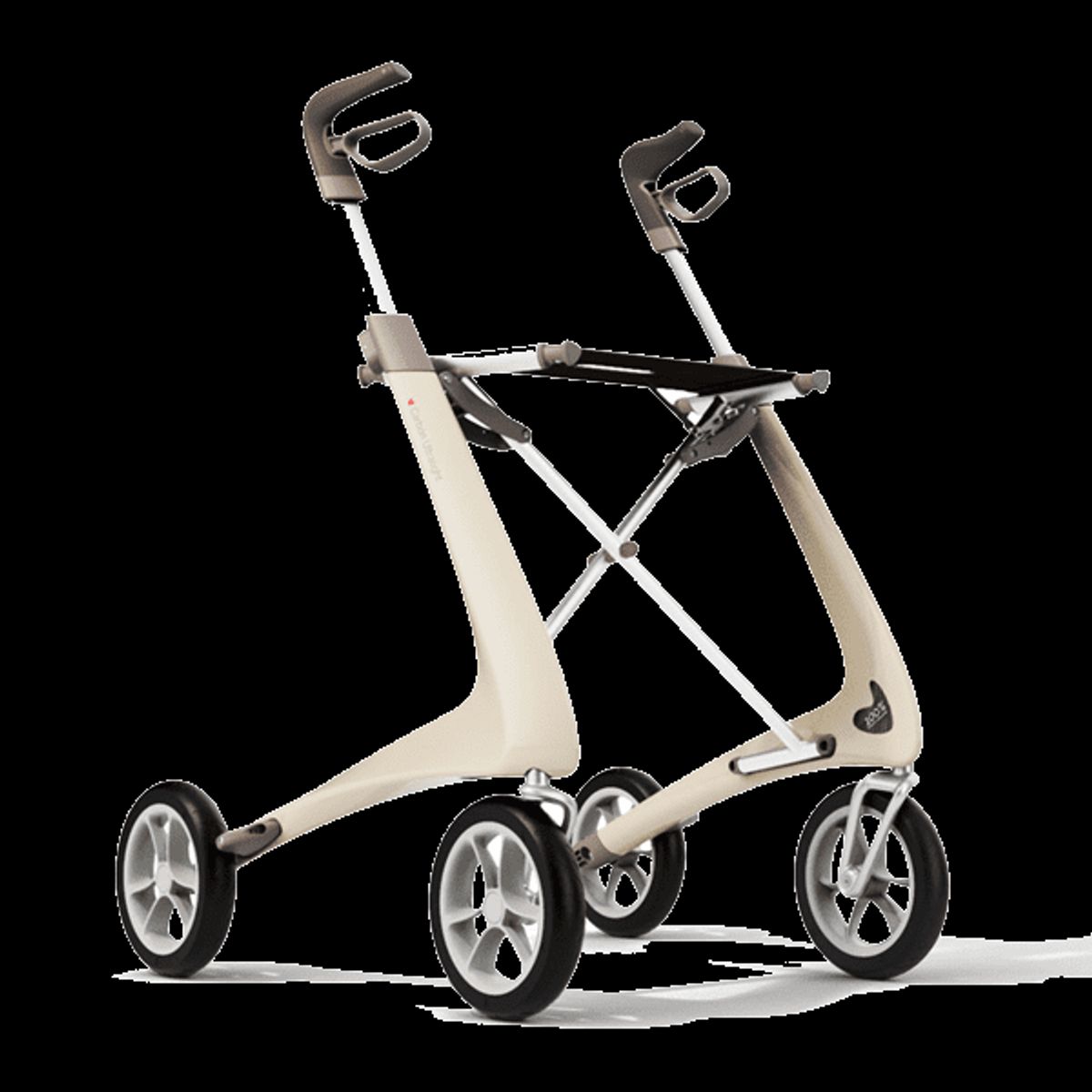 Carbon Ultralight Rollator - Komfort - Hvid