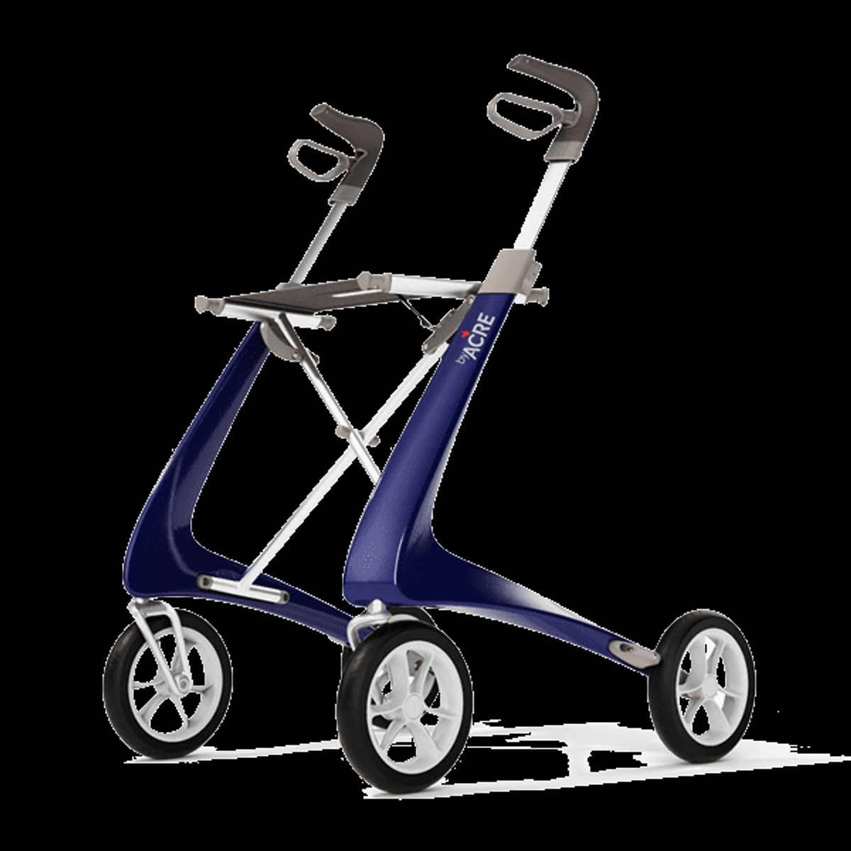 Carbon Ultralight Rollator - Kompakt - Blå