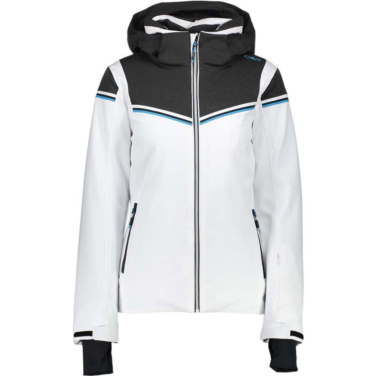 Cmp | Zip Hood Skijakke | Dame (Farve: Hvid, Størrelse: 36)