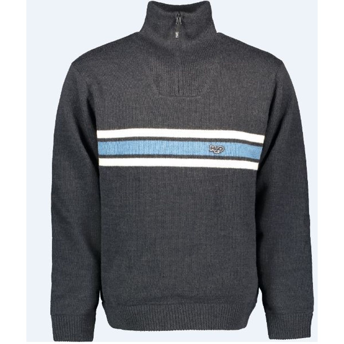 H2o Icon Stripe Wind Knit Herre (Farve: Navy/stone Blue Blk, Størrelse: Xxl)