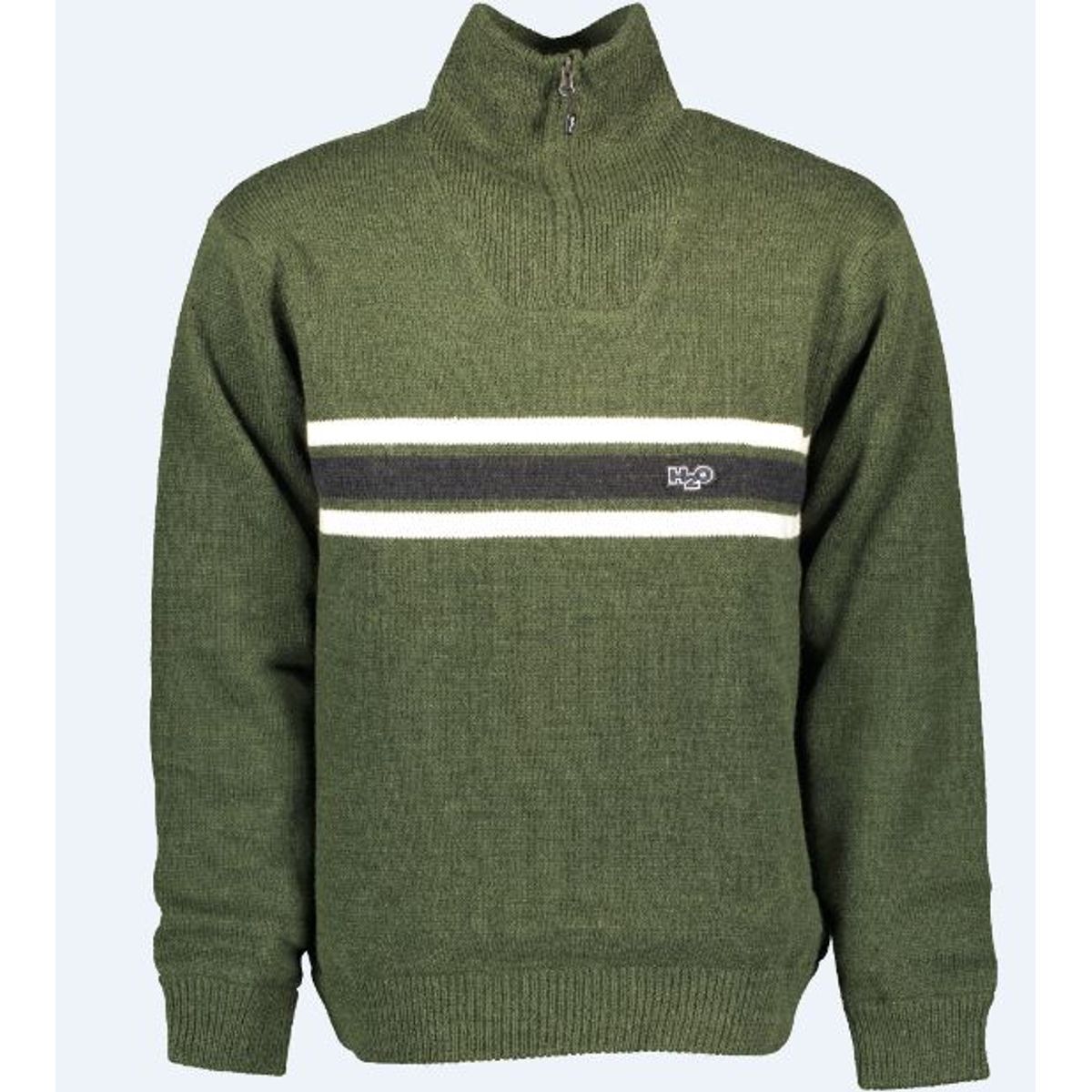 H2o Icon Stripe Wind Knit Herre (Farve: Army/black Blk, Størrelse: L)