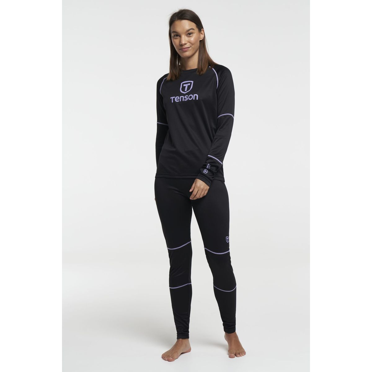 Tenson Baselayer Set Dame (Farve: Sort, Størrelse: Xs)