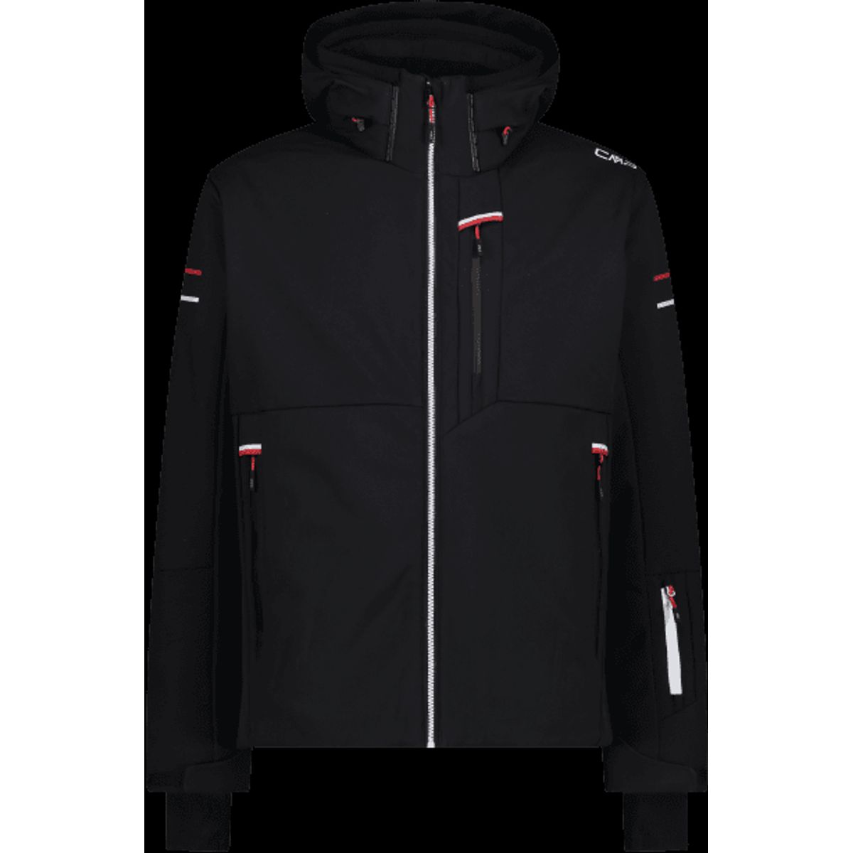 Herre Skijakke - Stretch Softshell Wp8000 (Farve: Sort, Størrelse: 58)