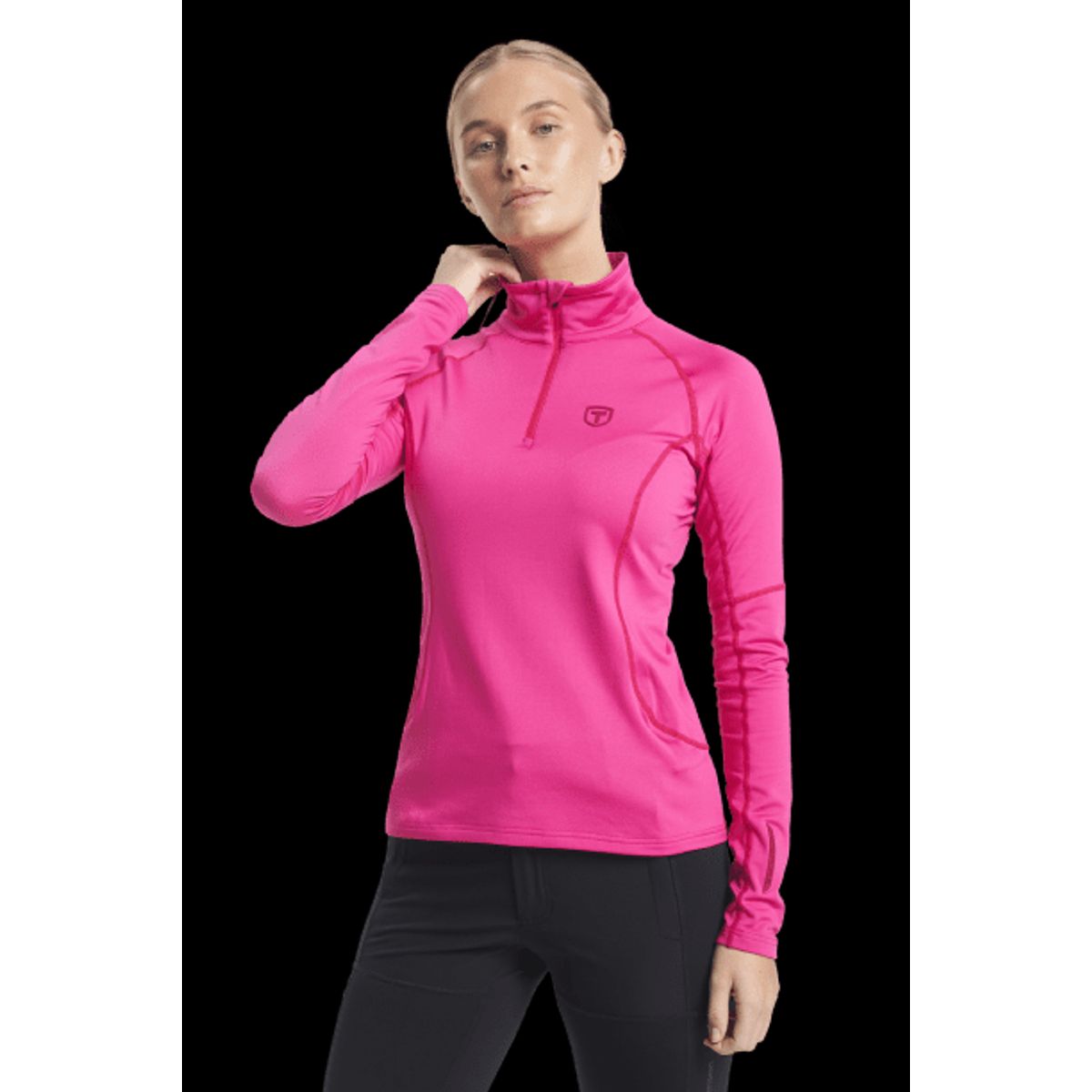 Tenson Txlite Half Zip Midlayer Dame (Farve: Lyserød, Størrelse: Xs)