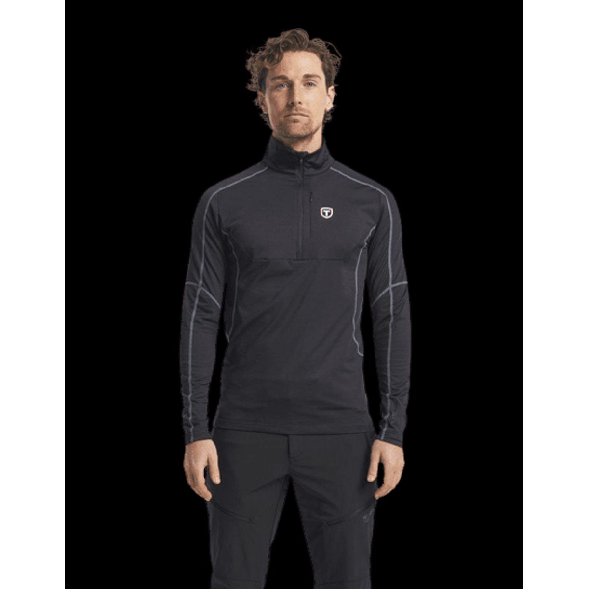 Tenson Txlite Half Zip Herre (Farve: Black, Størrelse: Xl)