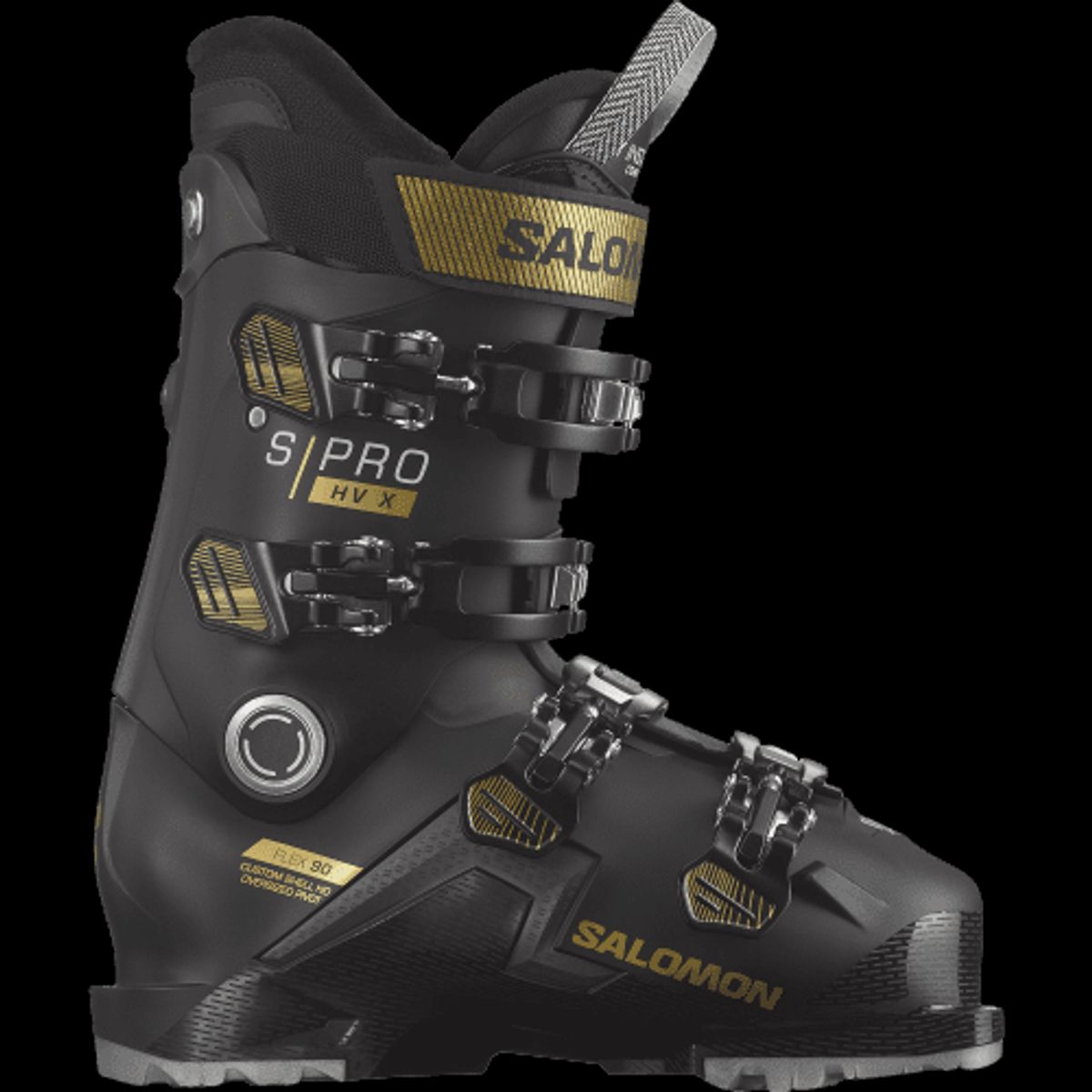 Salomon S/pro Hv X90 Gw Dame Skistøvle (Farve: Black/beluga/gold Met., Størrelse: 27)