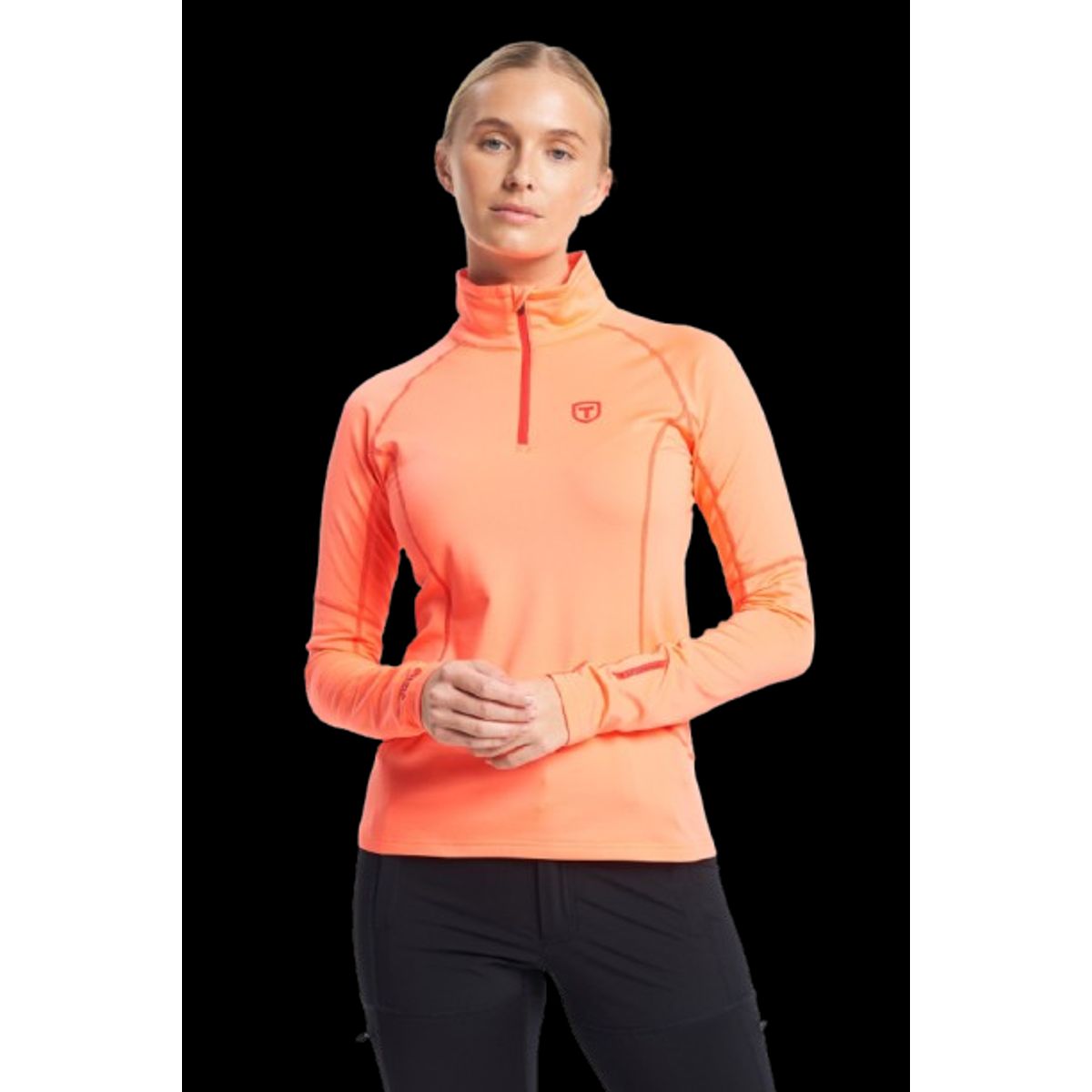 Tenson Txlite Half Zip Midlayer Dame (Farve: Orange, Størrelse: Xl)