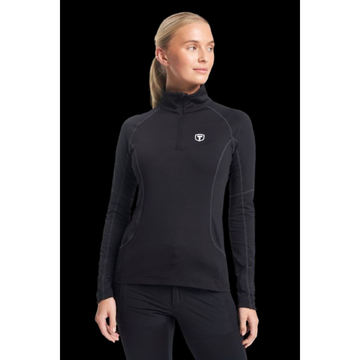 Tenson Txlite Half Zip Midlayer Dame (Farve: Sort, Størrelse: L)