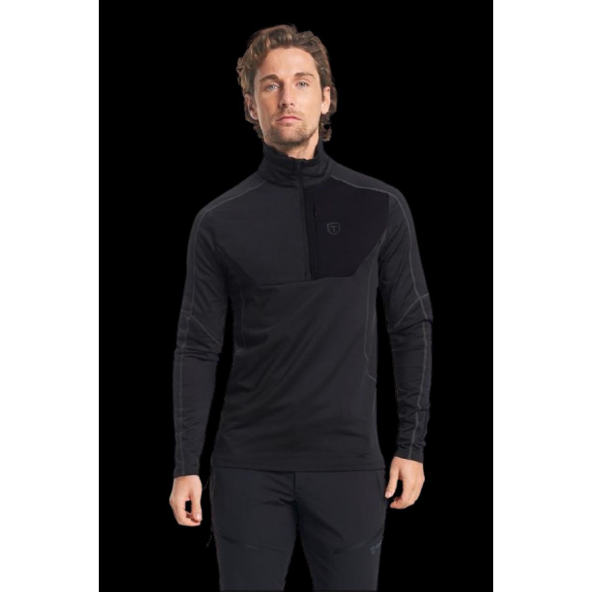 Tenson Txlite Half Zip Midlayer Herre (Farve: Dark Olive, Størrelse: S)