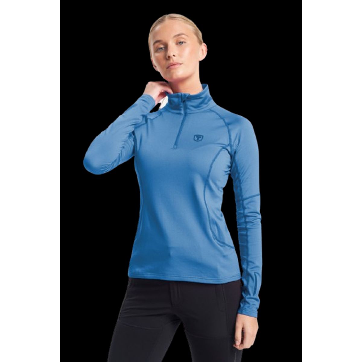 Tenson Txlite Half Zip Midlayer Dame (Farve: Lyseblå, Størrelse: S)