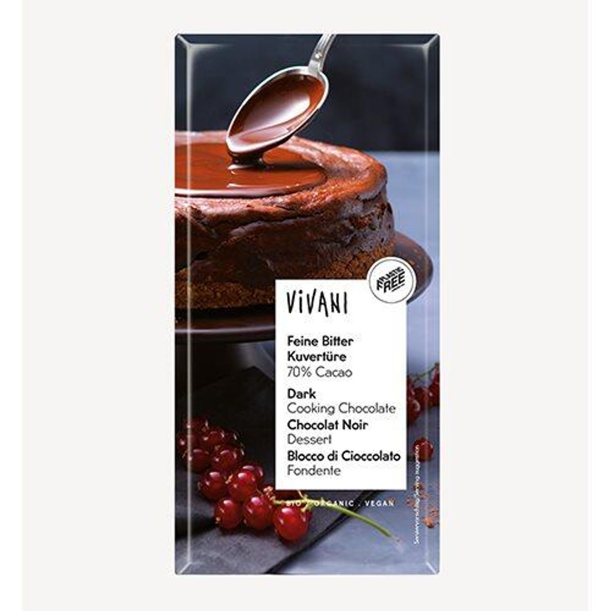 Vivani sartbitter kouverture Økologisk - 200 gram