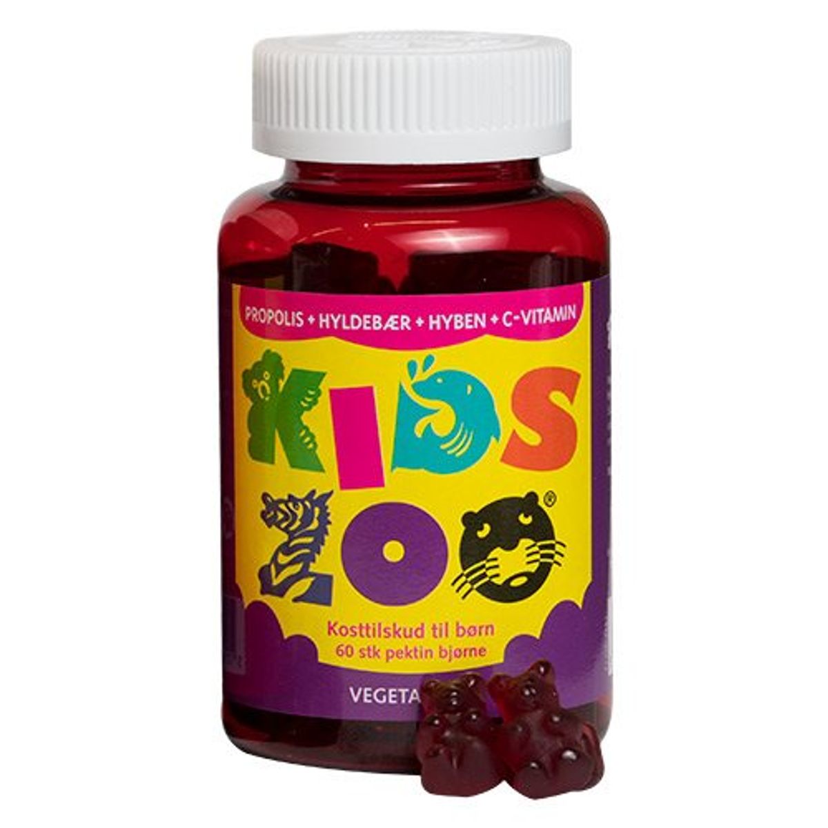 Kids Zoo propolis m/hyld,hyben+c-vit 60 stk