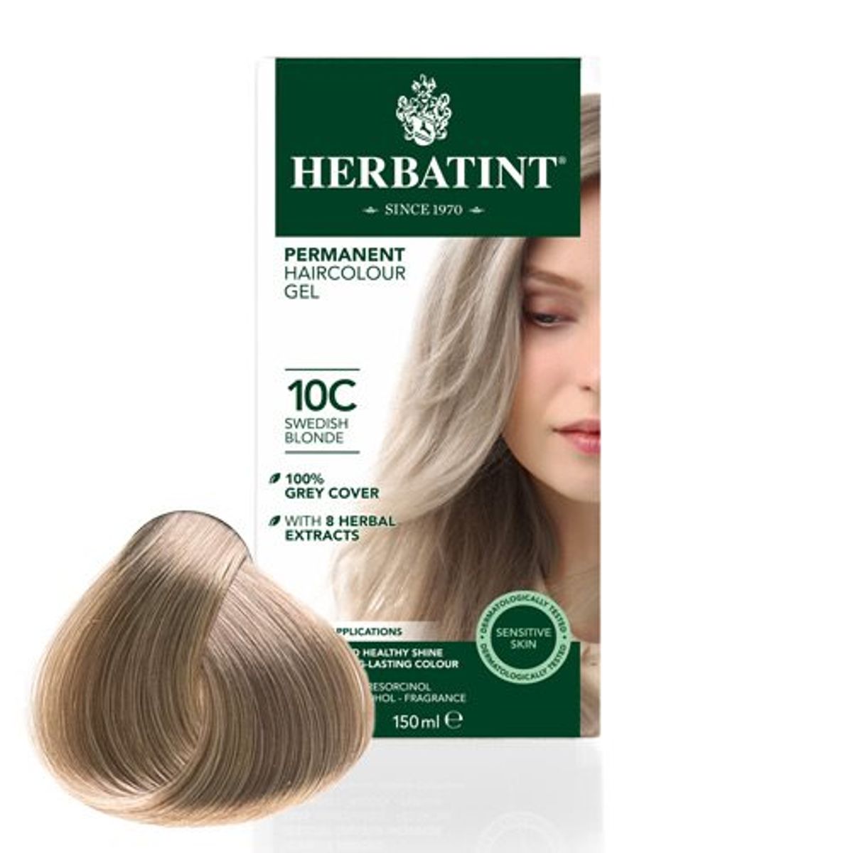 Herbatint 10C hårfarve Swedish Blonde - 150 ml. (U)