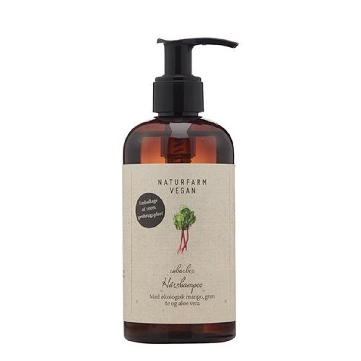 Naturfarm Vegan Hårshampoo Rabarber - 250 ml.