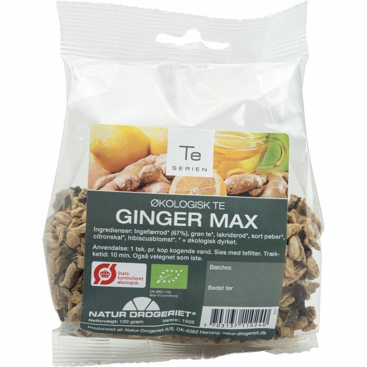 Ginger Max te Økologisk - 100 gram