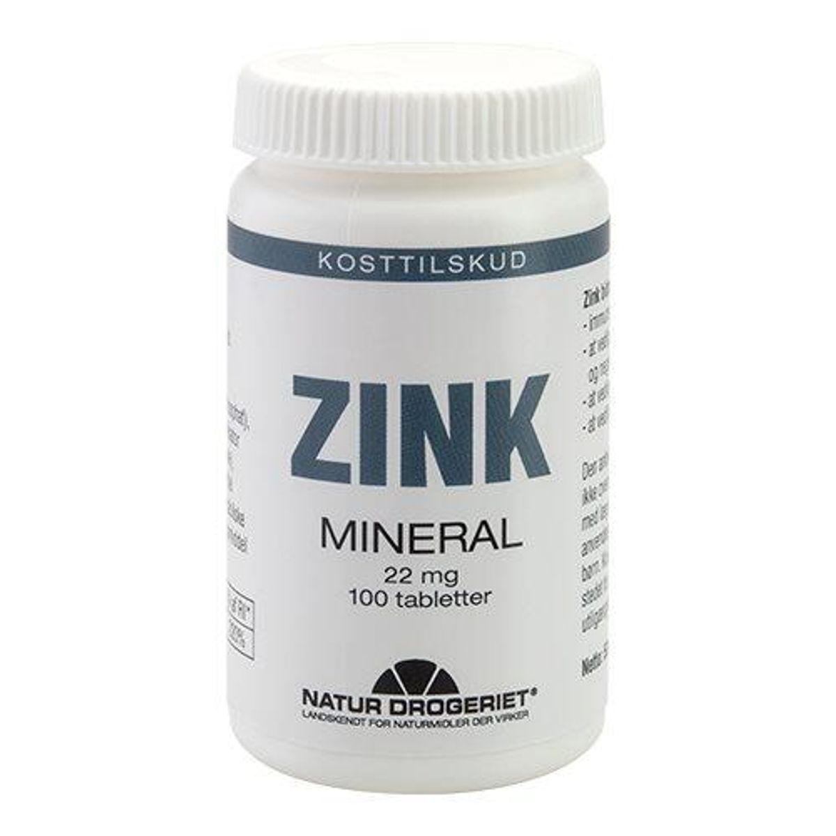 Zink - 22 mg. - 100 tabletter