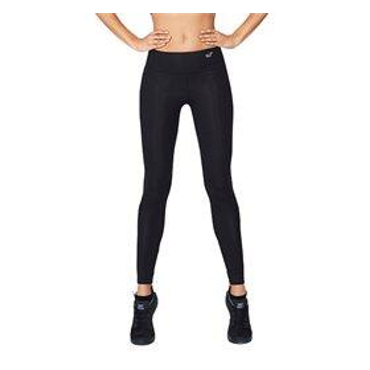 Sports tights Dame sort str. XS