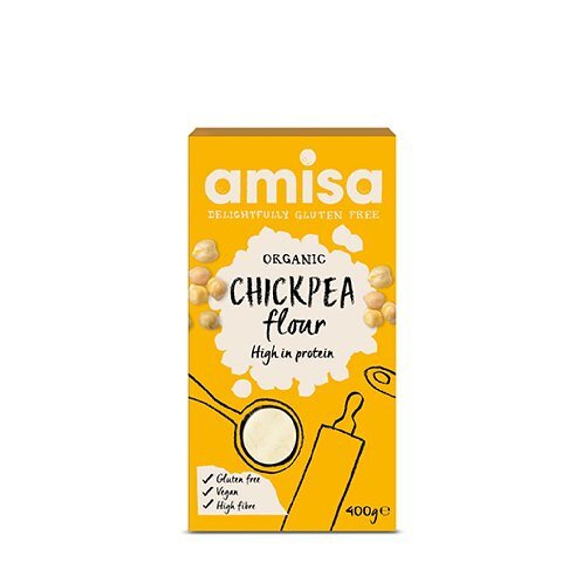 Amisa Kikærtemel fint glutenfri Ø - 400 g.