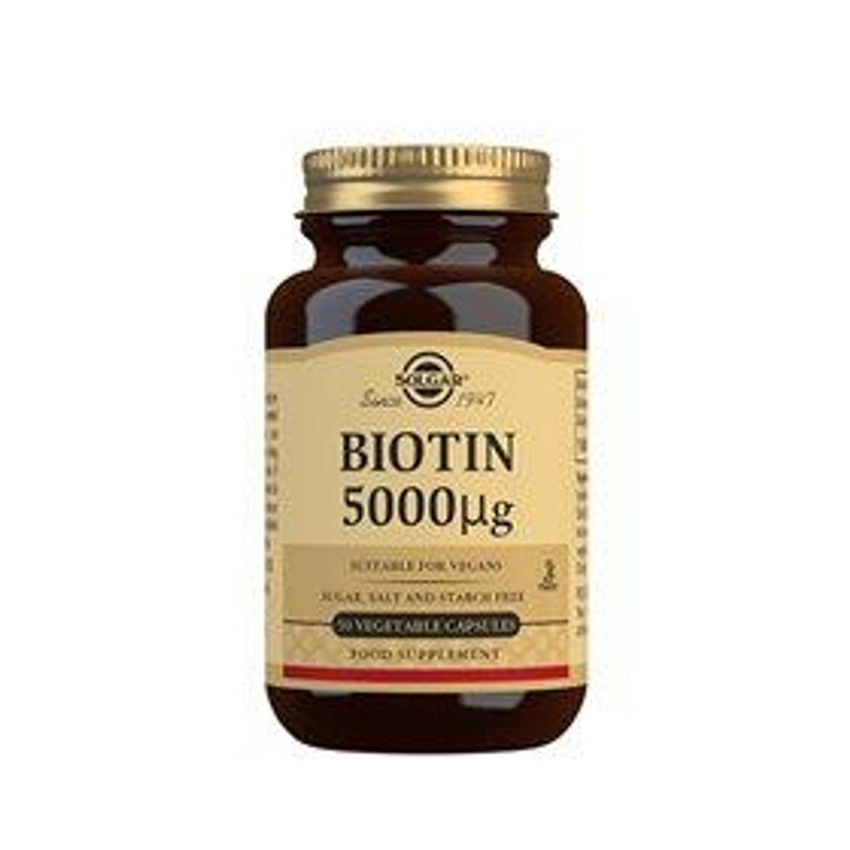 Solgar Biotin 5000 ug - 50 kapsler