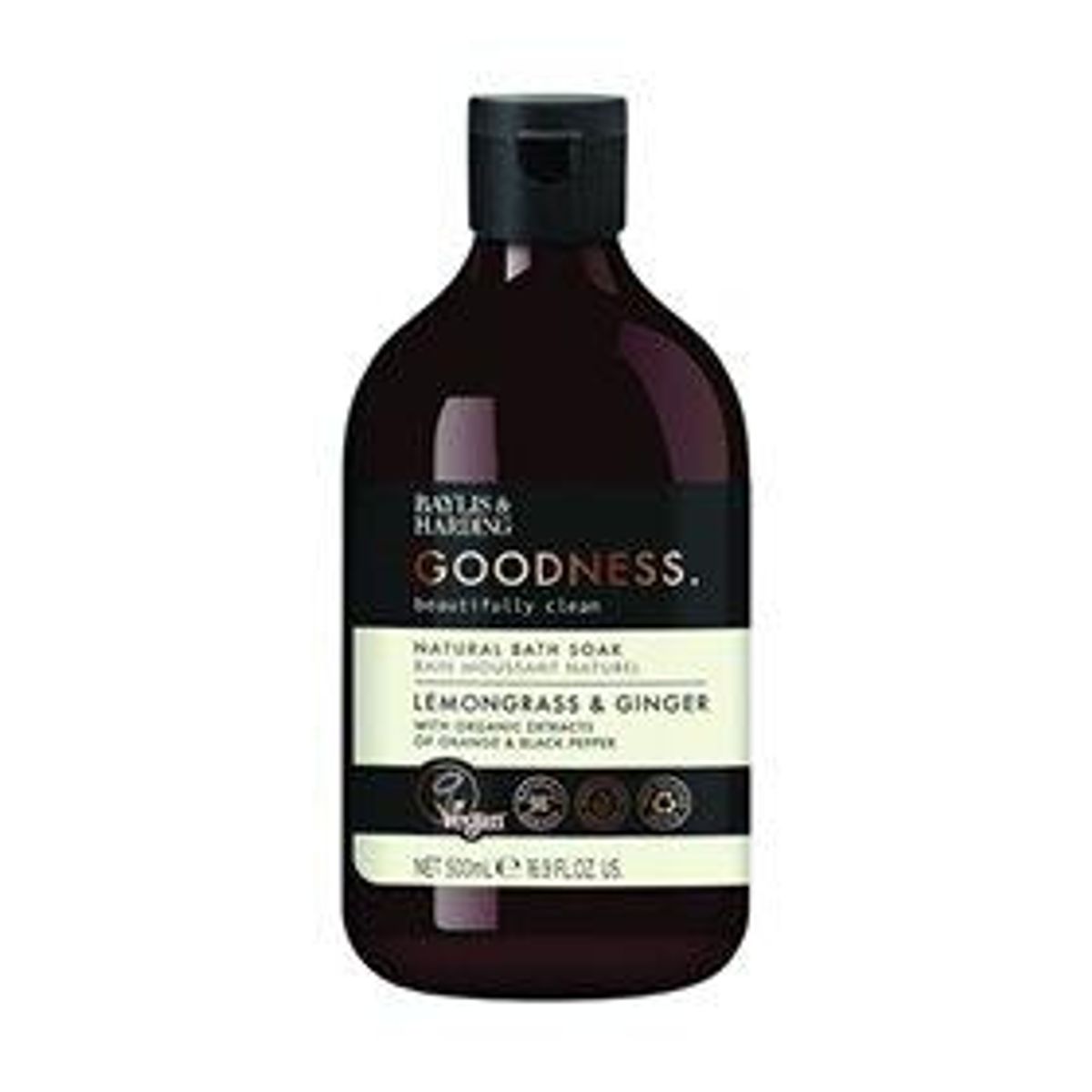 Badesæbe lemongrass & ginger Baylis & Harding Goodness - 500 ml.