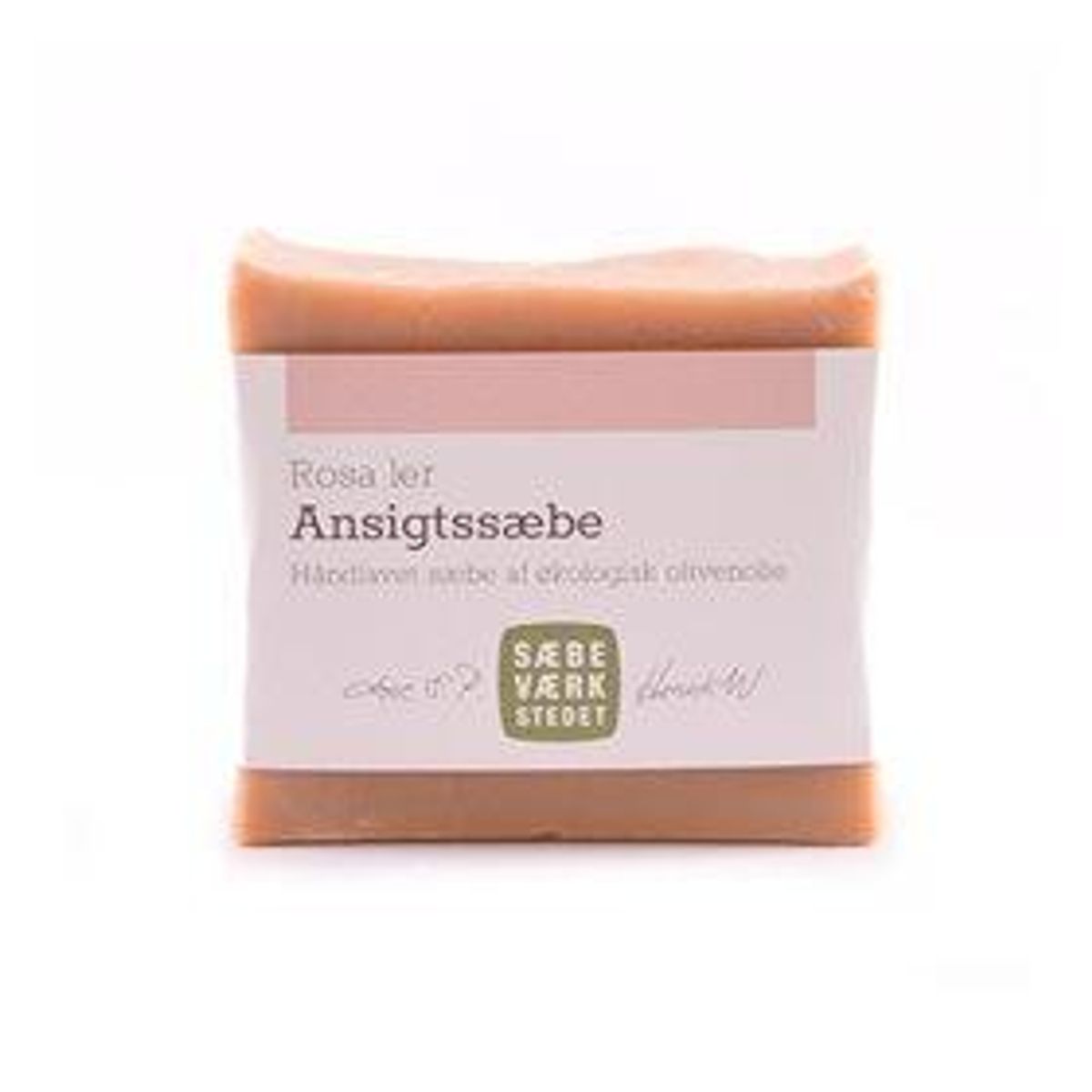 Sæbeværkstedet Ansigtssæbe m. rosa ler - 80 g.