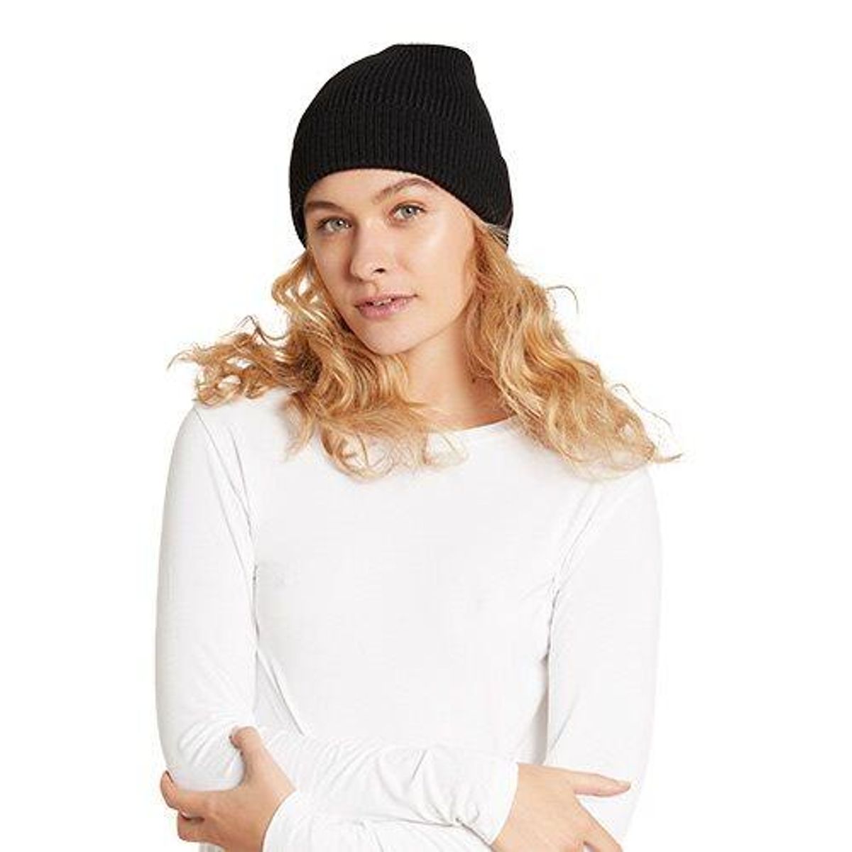 Boody Beanie hue Ribbed Knit sort one-size - 1 stk