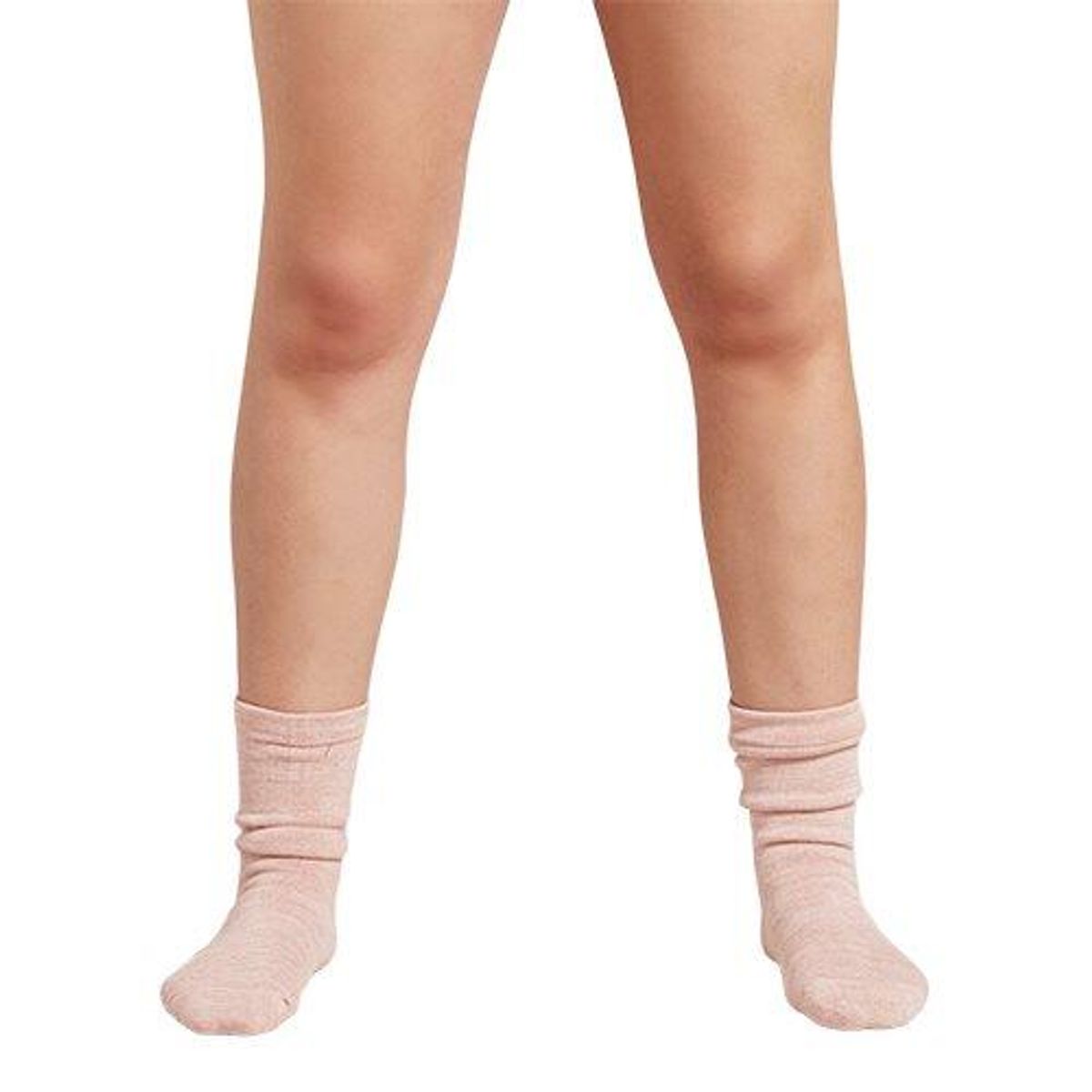 Women´s Chunky Bed Sock Dusty Pink/hvid Space Dye - 1 par