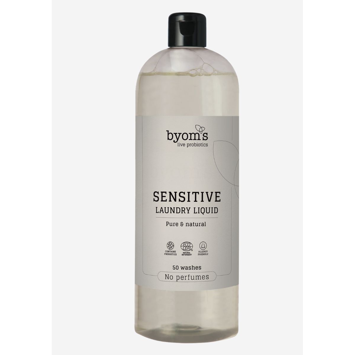 Byoms SENSITIVE PROBIOTIC LAUNDRY LIQUID ECOCERT No perfumes - 1000 ml.