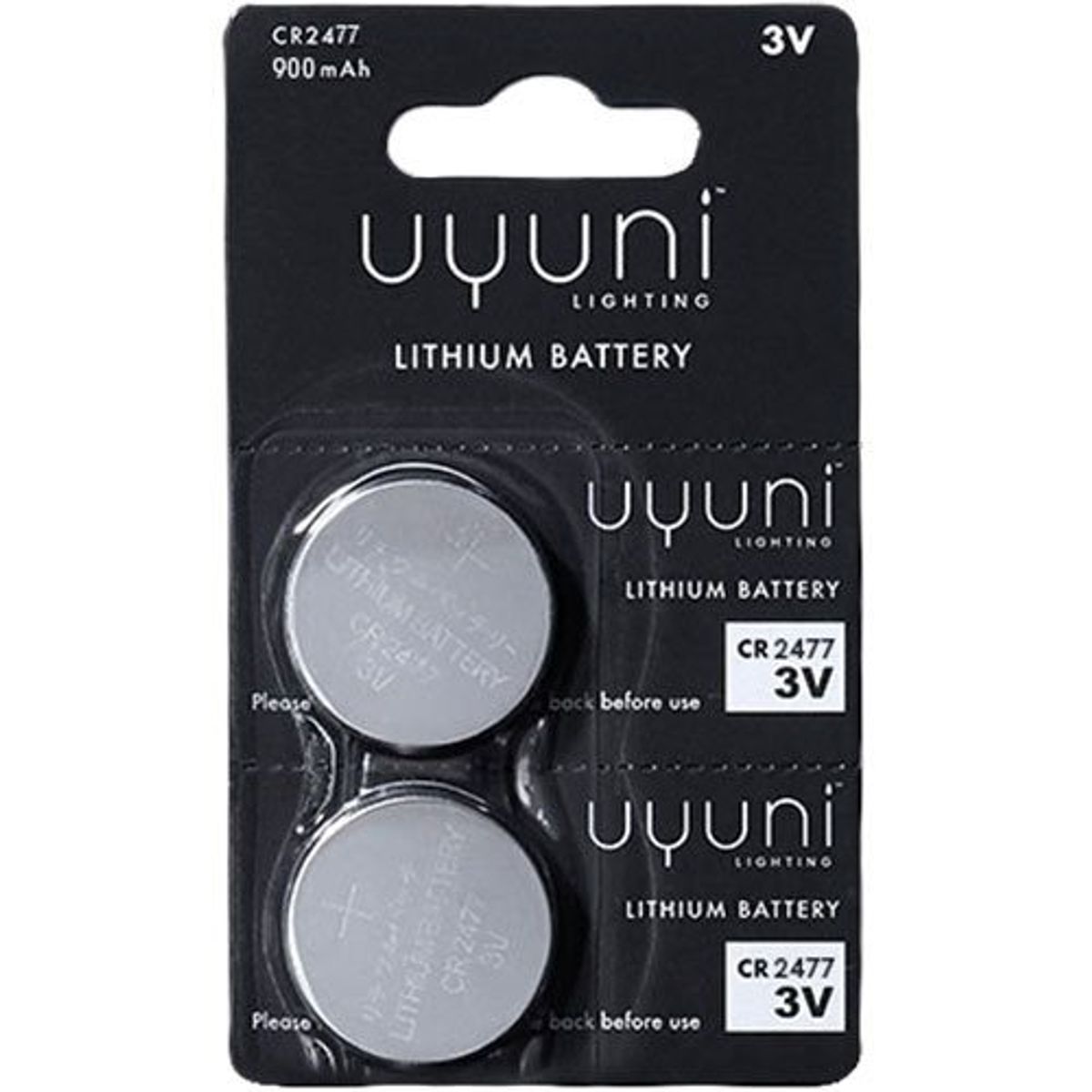 CR2477 Battery, 3V, 100mAh, 2-pack