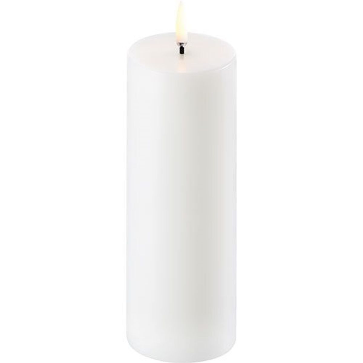 LED pillar candle, Nordic white, Smooth, 5,8x15 cm - 1 stk