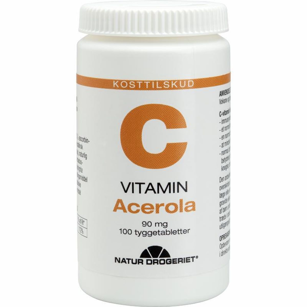 Acerola med C-vitamin - 100 tabletter