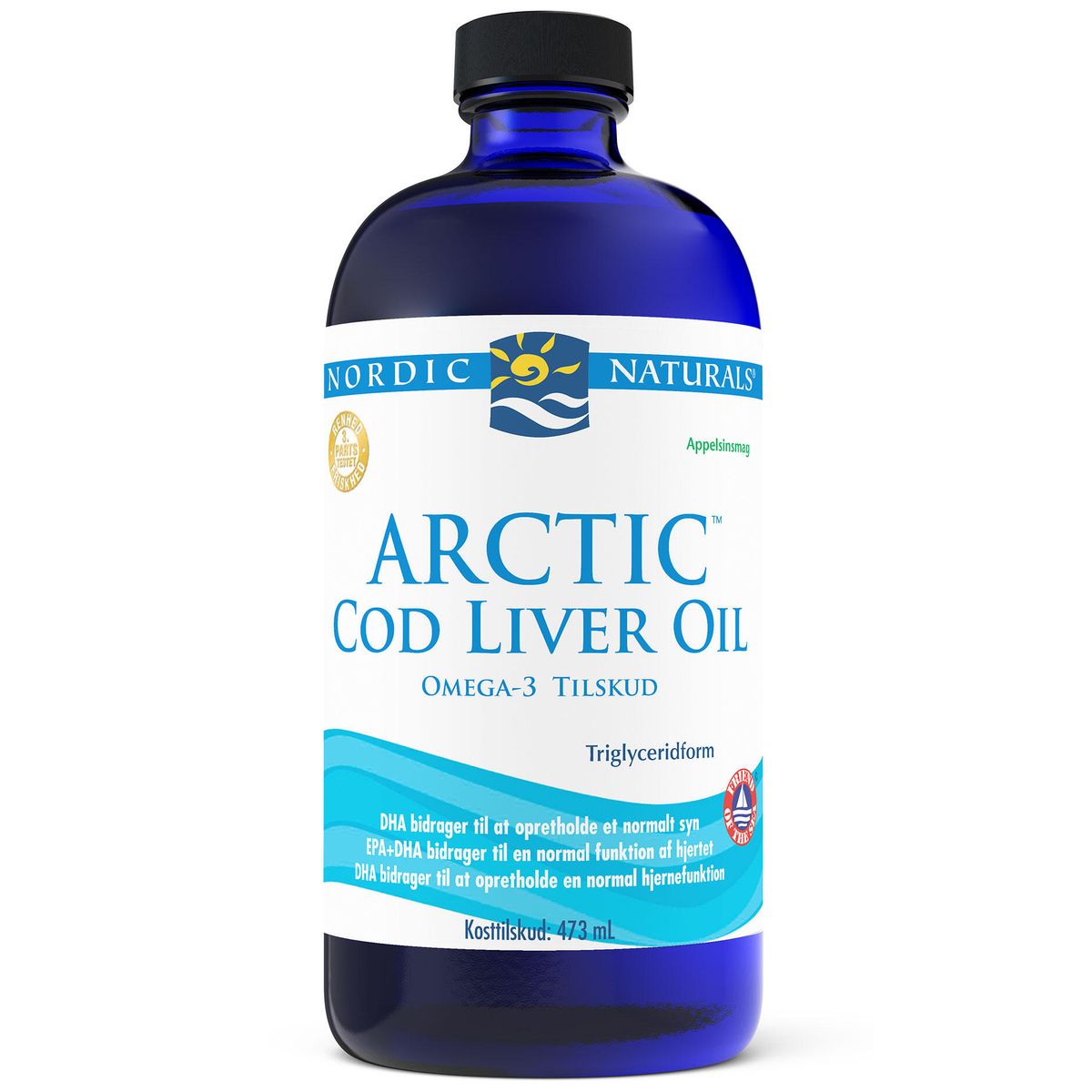 Torskelevertran m.app.Cod liver oil - 473 ml.