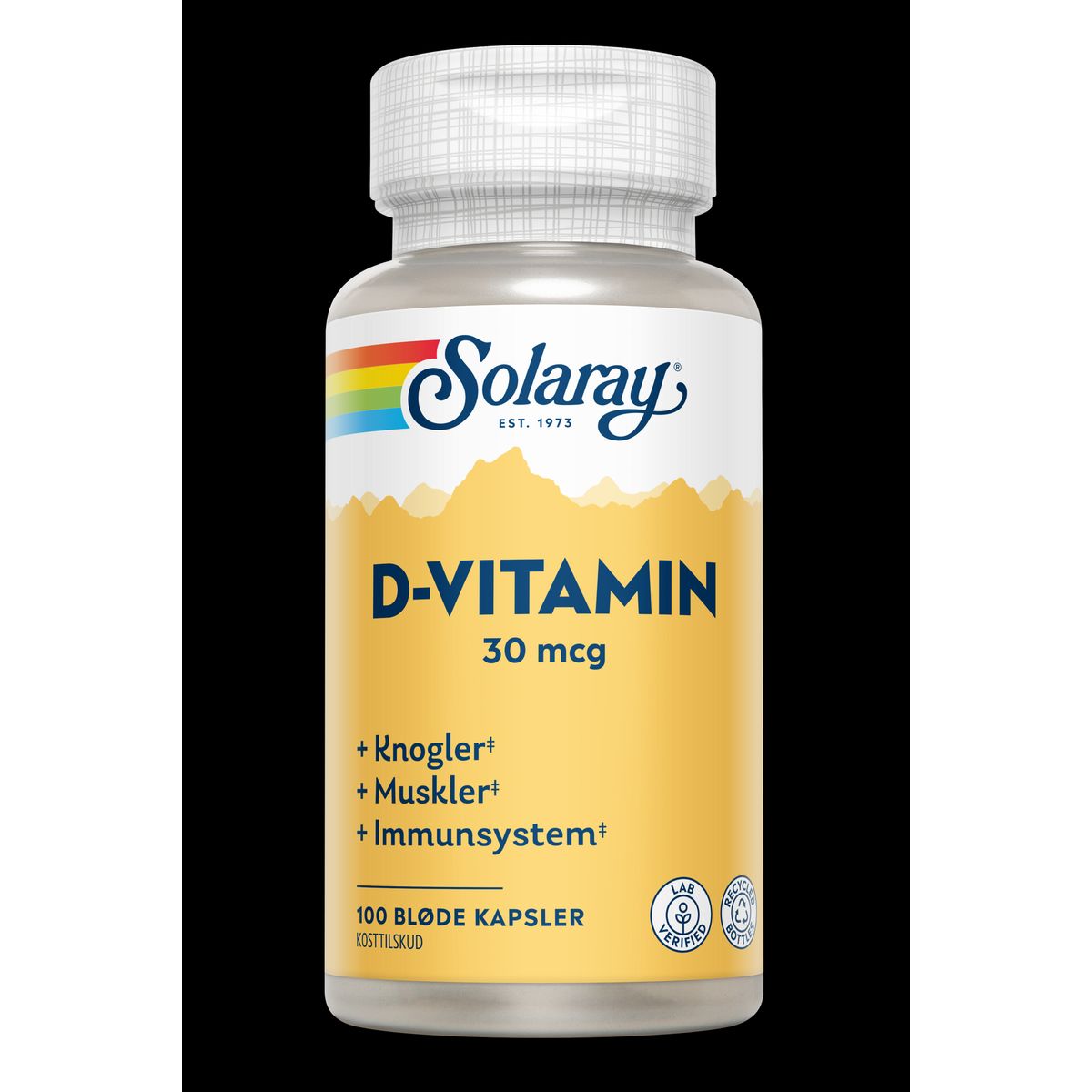 D-vitamin 30 mcg Solaray 100 kapsler