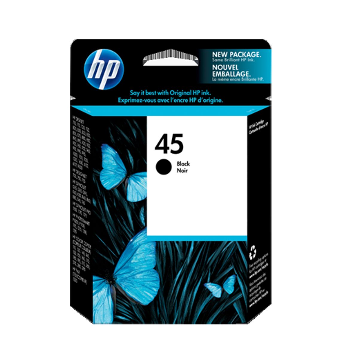 HP 45 BK - 51645AE Original - Sort 42 ml